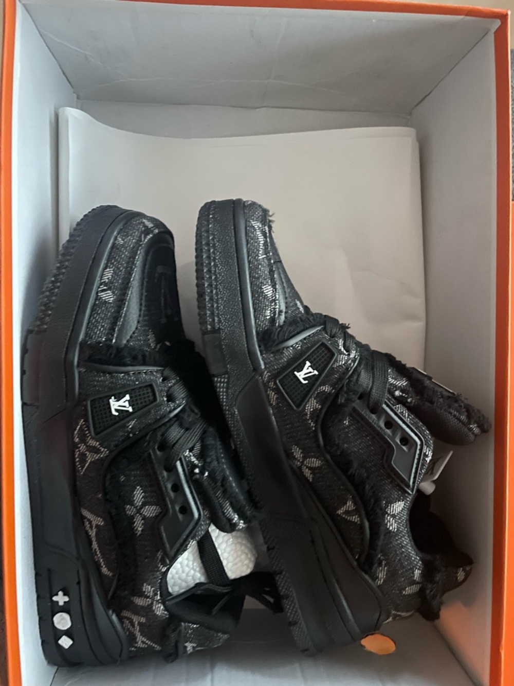 Louis Vuitton Black Monogram Low-Top Sneakers